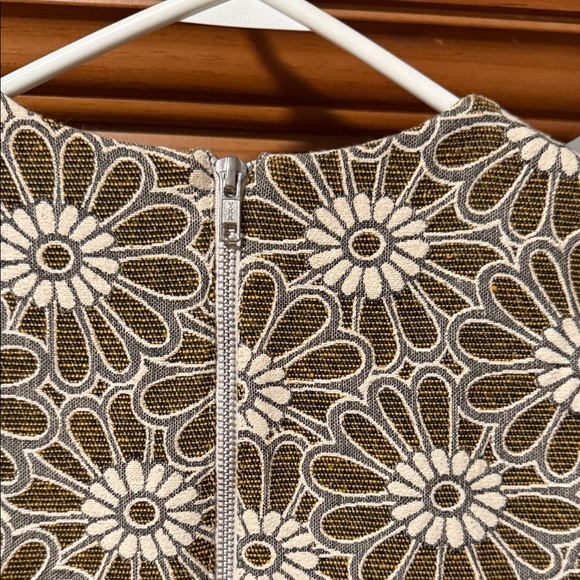 Topshop Floral Patterned Dress in Olive and Cream - Picture 5 of 7